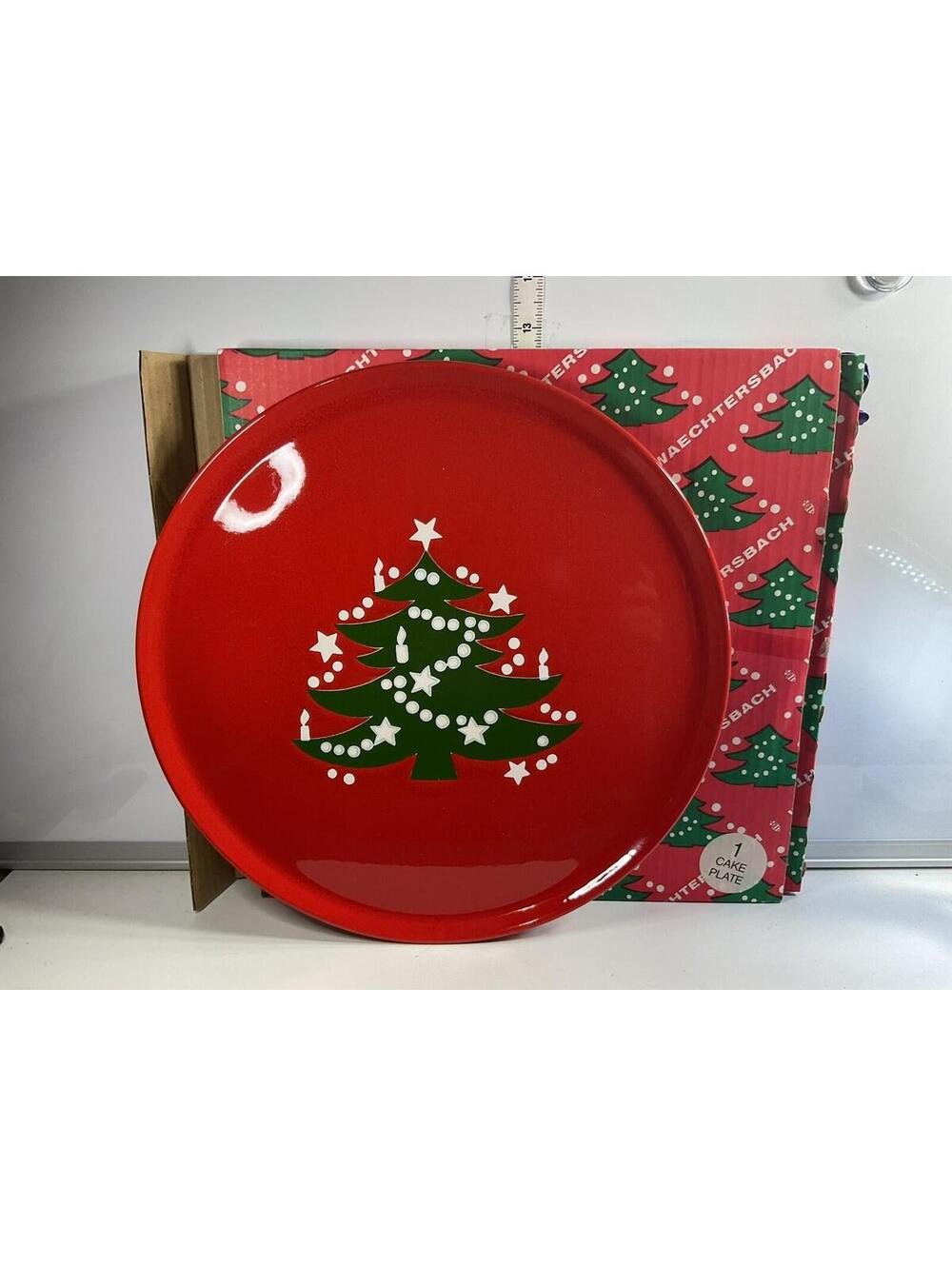 Waechtersbach Christmas Tree Cake Plate 12” NIB